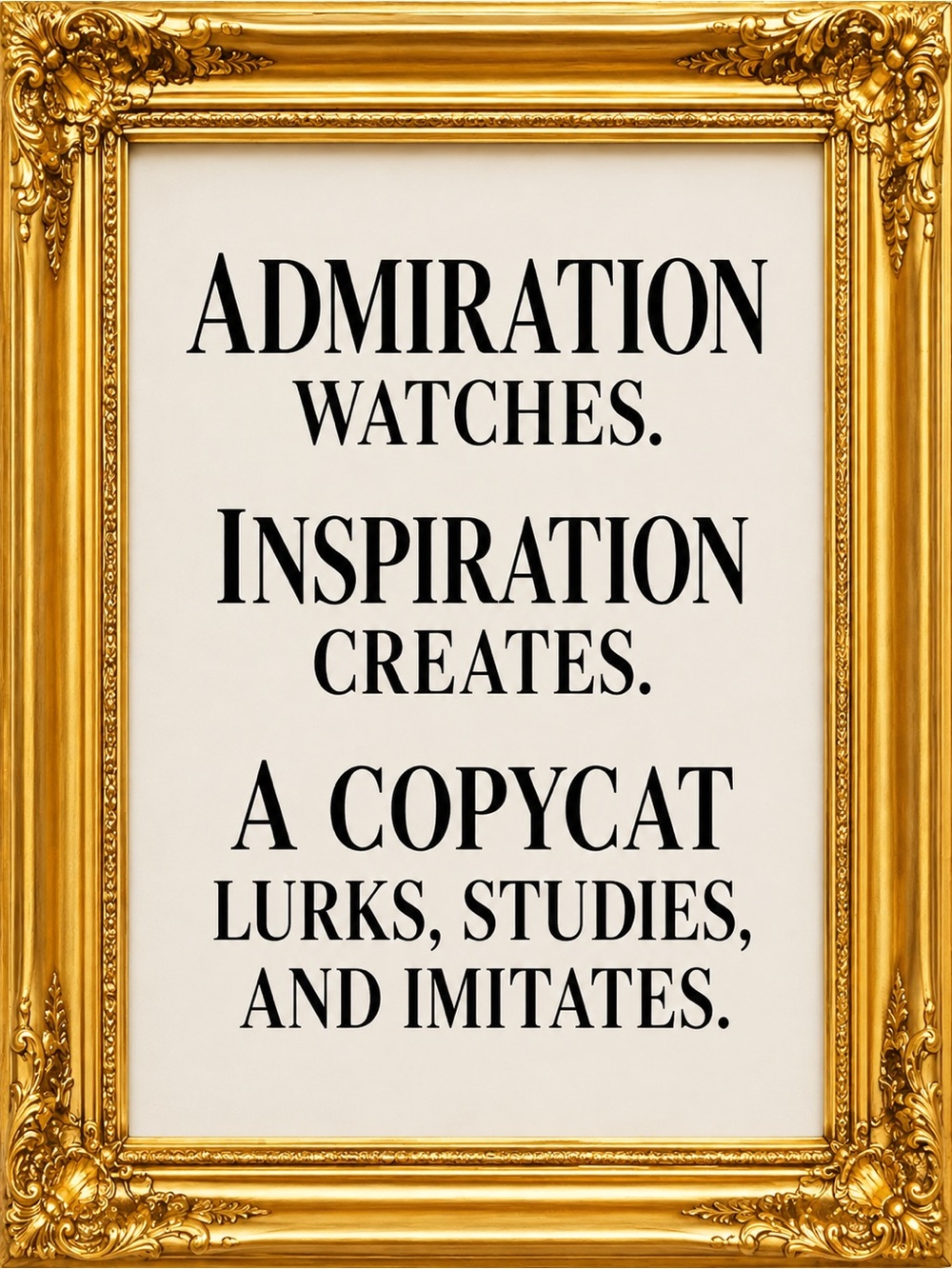 ADMIRATION | INSPIRATION | IMITATION